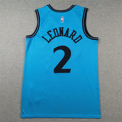 Men's LA Clippers Kawhi Leonard #2 Light Blue 2024/25 Swingman Player Jersey1 - City Edition