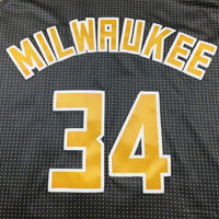 Men's Milwaukee Bucks Giannis Antetokounmpo #34 Black Select Series Swingman Jersey1