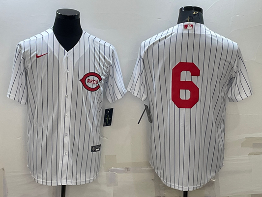 Men's Cincinnati Reds Jonathan India #6 White 2022 MLB at Field of Dreams Game Authentic Player Jersey1