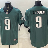 Men's Philadelphia Eagles Makai Lemon #9 Midnight Green Team Game Jersey