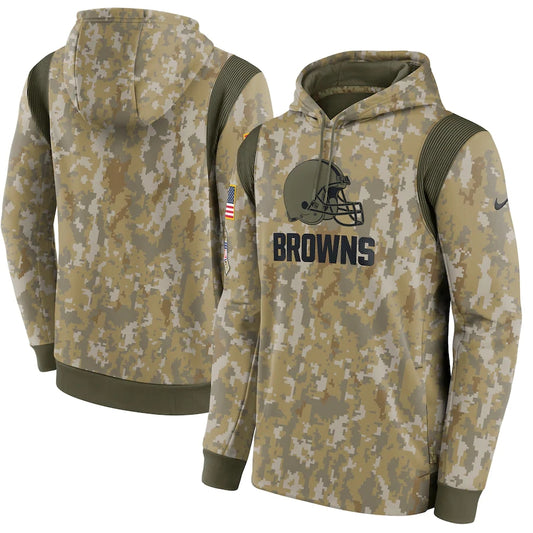 Men's Cleveland Browns NFL 2021 Salute to Service Hoodie2 Camouflage