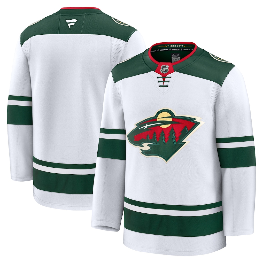 Men's Minnesota Wild Fanatics White Away Premium Blank Jersey