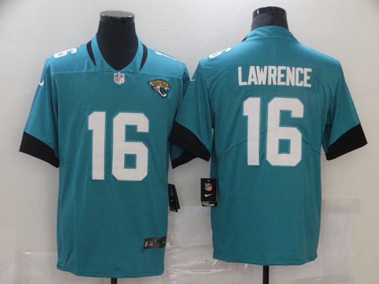 Men's Jacksonville Jaguars Trevor Lawrence #16 Teal Game Jersey1
