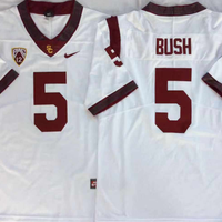 Men's USC Trojans Reggie Bush #5 White Player Game Jersey