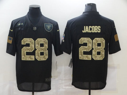 Men's Las Vegas Raiders Josh Jacobs Black Authentic Game Jersey1