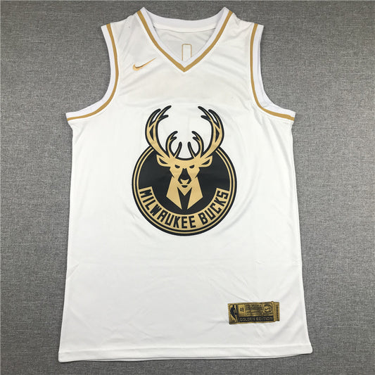 Men's Milwaukee Bucks Giannis Antetokounmpo #34 White Swingman Jersey1