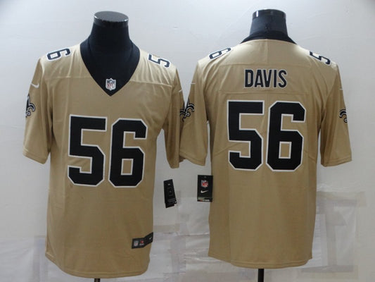 Men's New Orleans Saints Demario Davis #56 Gold Inverted Game Jersey1