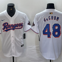 Men's Texas Rangers Jacob deGrom #48 White 2024 Gold Collection Limited Player Jersey1