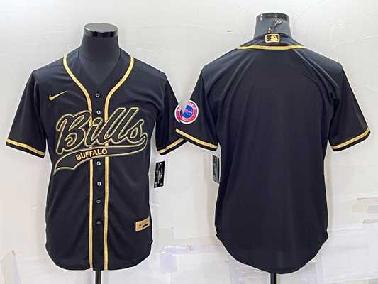 Men's Buffalo Bills Black Blank Jersey1