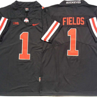 Men's Ohio State Buckeyes Justin Fields #1 Black Player Jersey