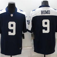 Men's Dallas Cowboys Tony Romo #9 Navy Game Jersey1