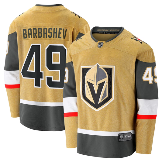 Men's Vegas Golden Knights Ivan Barbashev #49 Gold Home Breakaway Jersey1