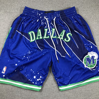 Men's Dallas Mavericks Blue Swingman Pocket Shorts1