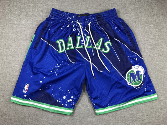 Men's Dallas Mavericks Blue Swingman Pocket Shorts1