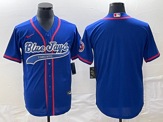 Men's Toronto Blue Jays Blue Blank Replica Player Jersey1