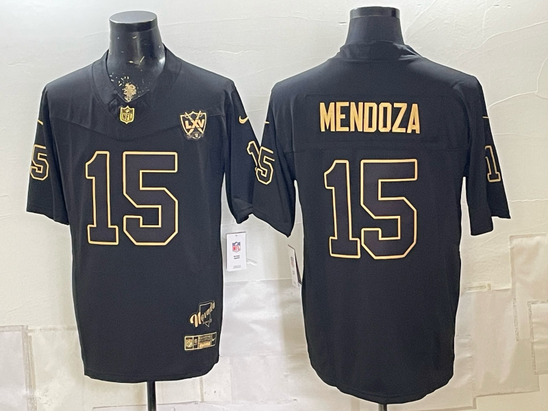 Men's Las Vegas Raiders Fernando Mendoza #15 Black Team  Player Jersey