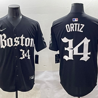 Men's Boston Red Sox David Ortiz #34 Black Limited Player Jersey