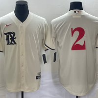 Men's Texas Rangers Marcus Semien #2 Cream 2023 City Connect Replica Player Jersey1
