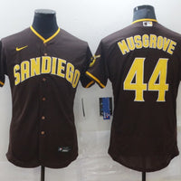Men's San Diego Padres Joe Musgrove #44 Brown Stitched Jersey1