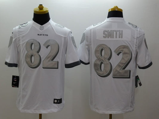 Men's Baltimore Ravens Torrey Smith #82 White Game Jersey1