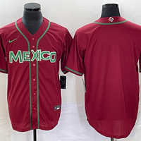 Men's 2023 World Baseball Classic Mexico Red Blank Jersey1