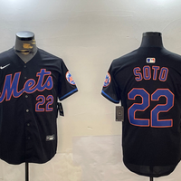 Men's New York Mets Juan Soto #22 Black Alternate Limited Player Jersey1