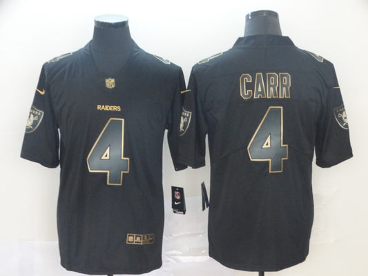 Men's Las Vegas Raiders Derek Carr #4 Black Game Jersey1