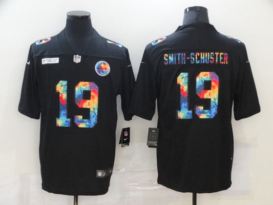 Men's Pittsburgh Steelers JuJu Smith-Schuster #19 Black Game Player Jersey1