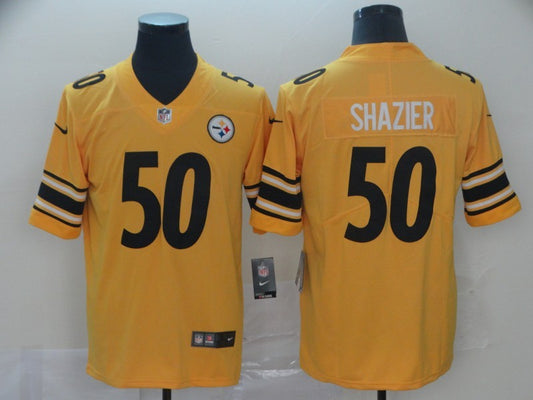 Men's Pittsburgh Steelers Ryan Shazier #50 Gold Inverted Team Game Jersey1