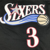 Allen Iverson Philadelphia 76ers Black Throwback Jersey - 3
