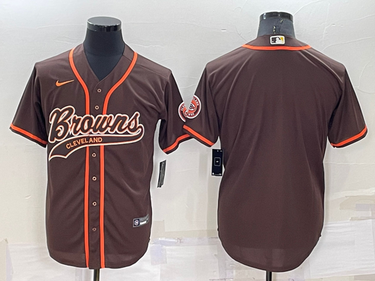 Men's Cleveland Browns Brown Blank Jersey1