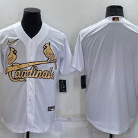 Men's St. Louis Cardinals White Replica Blank Jersey1