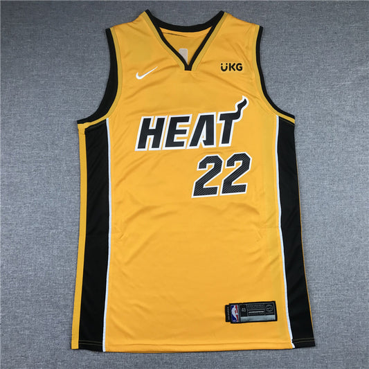 Men's Miami Heat Jimmy Butler #22 NBA Yellow Swingman Jersey1