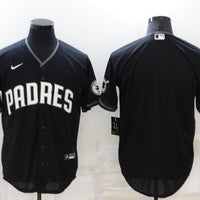 Men's San Diego Padres Black Official Replica Blank Jersey1