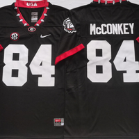 Men's Georgia Bulldogs Ladd McConkey #84 Black Player Game Jersey