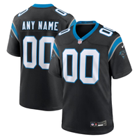Custom1 Carolina Panthers Black Game Jersey1