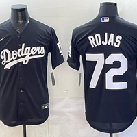 Men's Los Angeles Dodgers Manny Rojas #72 Black Replica Jersey