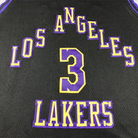 Men's Los Angeles Lakers Anthony Davis #3 Black 2023/24 Swingman Jersey1 - City Edition