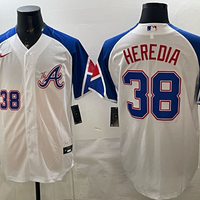 Men's Atlanta Braves Guillermo Heredia #38 White City Connect Limited Player Jersey