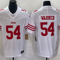 Men's San Francisco 49ers Fred Warner #54 White Player Game Jersey1