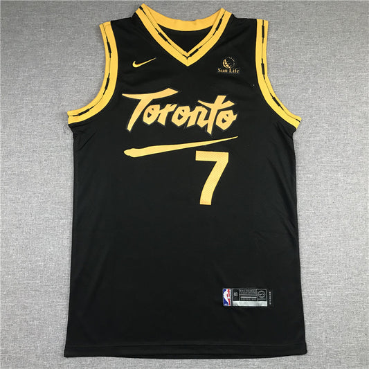 Men's Toronto Raptors Kyle Lowry #7 Black Replica Player Jersey1
