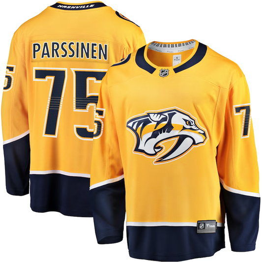 Men's Nashville Predators Juuso Parssinen #75 Gold Home Breakaway Jersey1
