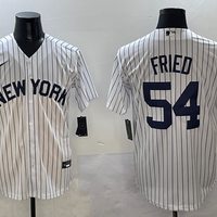 Men's New York Yankees Max Fried #54 White Replica Player Jersey1