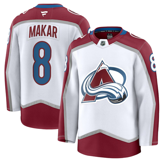 Men's Colorado Avalanche Cale Makar #8 Fanatics White Away Premium Jersey