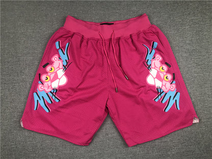 Men's Miami Heat Pink Panther Pink Basketball Shorts1