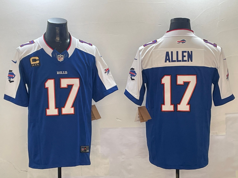 Men's Buffalo Bills Josh Allen #17 Royal Team Game Player Jersey1