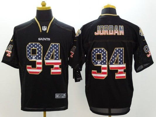 Men's New Orleans Saints Cameron Jordan #94 Black Player Game Jersey1