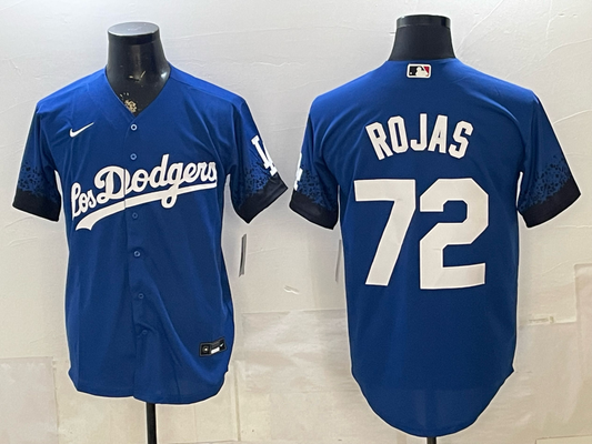 Men's Los Angeles Dodgers Miguel Rojas #72 Royal Alternate Replica Jersey