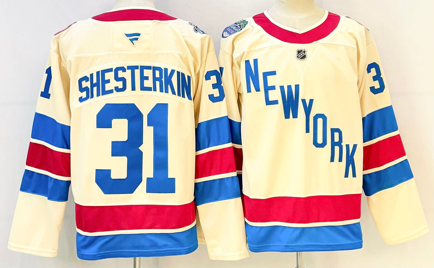 Men's New York Rangers Igor Shesterkin #31 Beige Breakaway Player Jersey