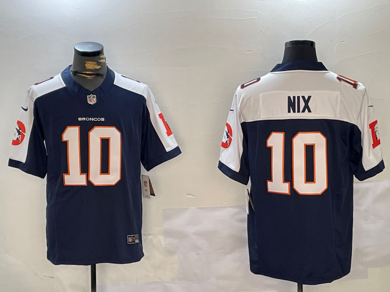 Bo Nix Denver Broncos Navy Alternate Jersey